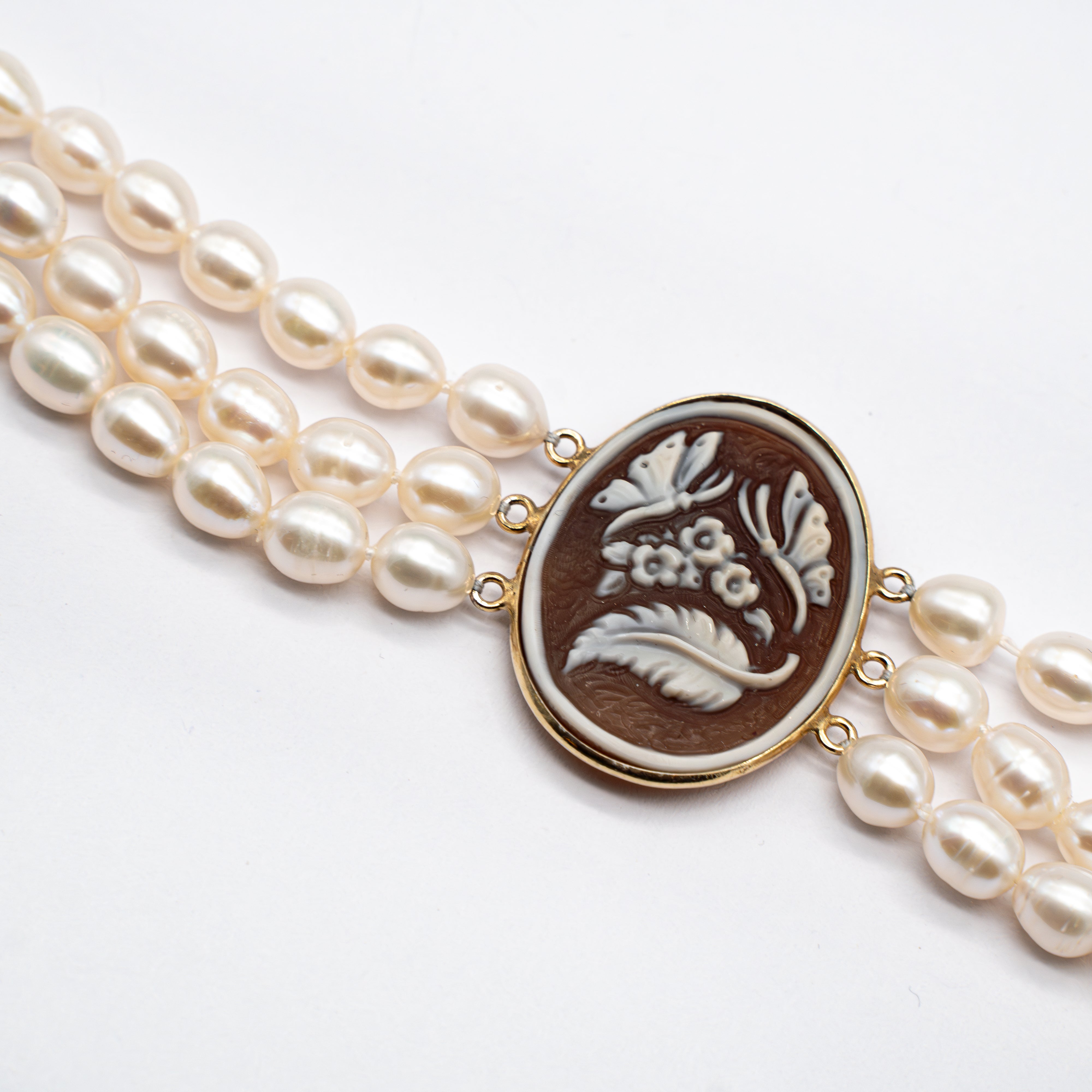 Bracciale Tre Fili in Perle di Fiume