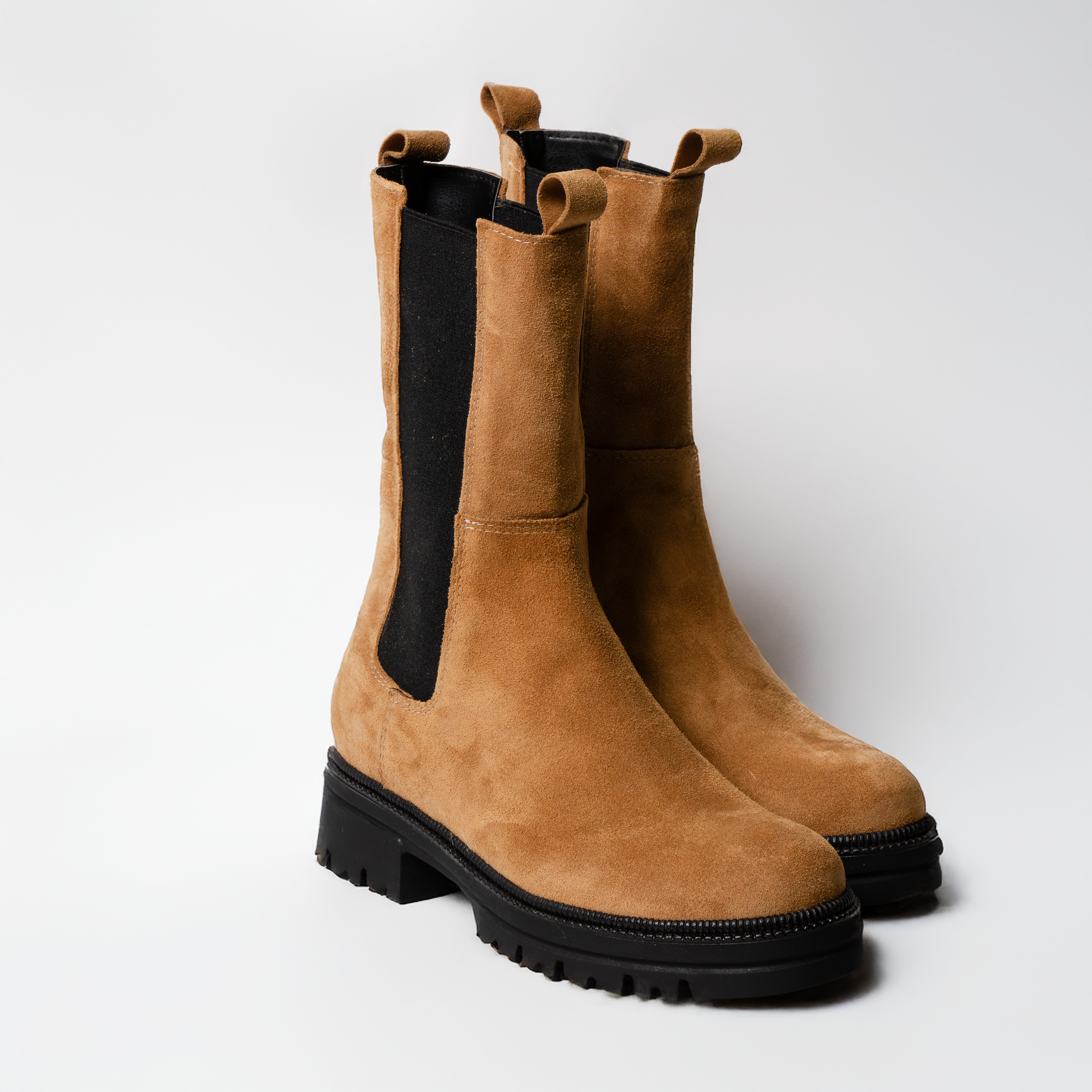 Mezzo Stivaletto Cuoio in Camoscio