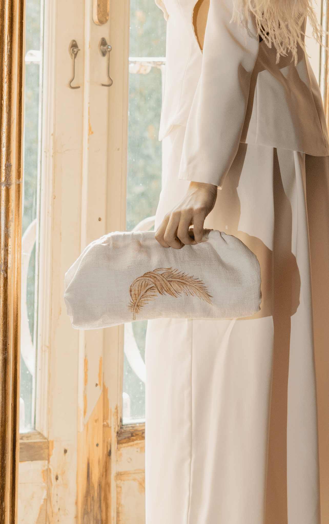 Pochette Plume - Panna